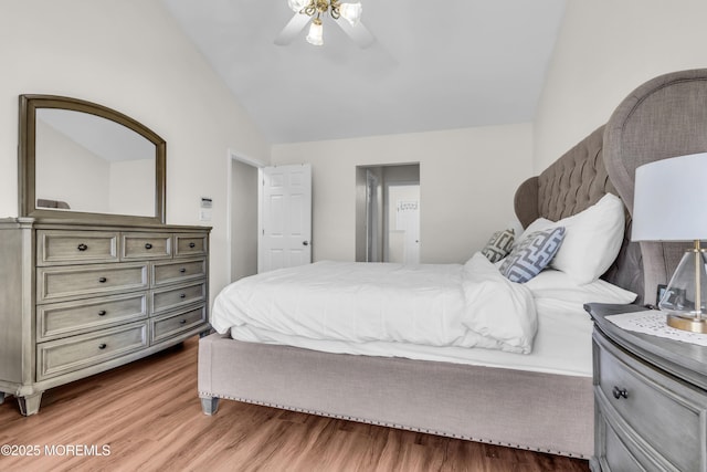 11 Charles Ct, Ocean Twp, NJ 07712 - bedroom with vaulted ceiling, wood finished floors, and ceiling fan