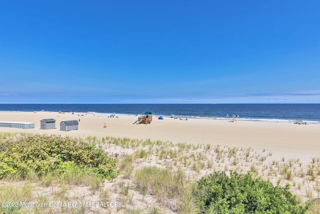water view featuring local beach