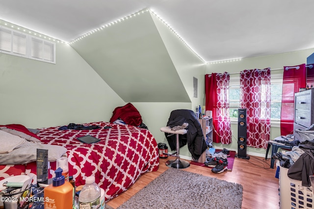 430 Myrtle Ave, Neptune Township, NJ 07753 - bedroom featuring wood finished floors and lofted ceiling