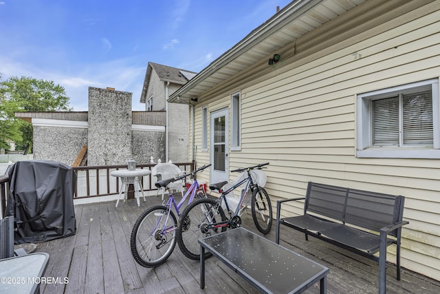430 Myrtle Ave, Neptune Township, NJ 07753 - wooden terrace with a grill