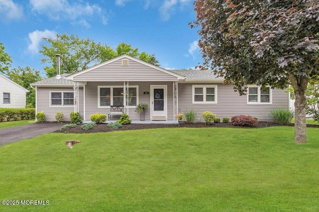726 Hardean Rd, Brick, NJ 08724 - single story home featuring a porch, a front yard, and a shingled roof