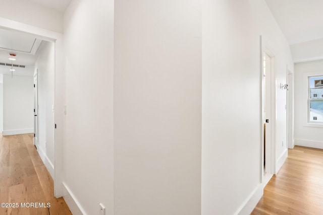 1 Foggia Way, Oceanport, NJ 07757 - hallway featuring attic access, light wood finished floors, and baseboards