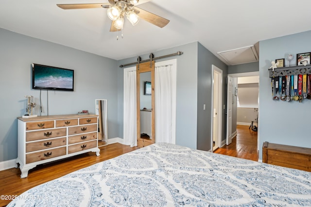25 Meadow Ave Unit 30, Monmouth Beach, NJ 07750 - bedroom featuring wood finished floors, attic access, and baseboards