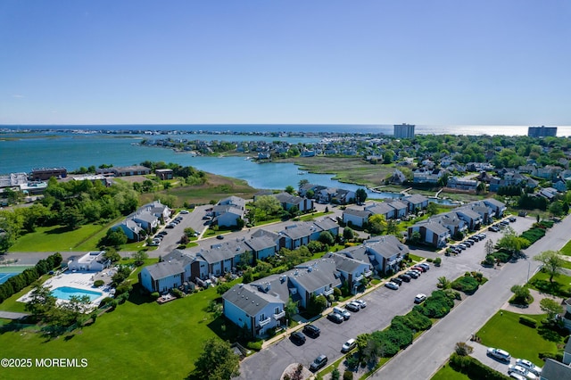 25 Meadow Ave Unit 30, Monmouth Beach, NJ 07750 - drone / aerial view of a nearby body of water and a pool
