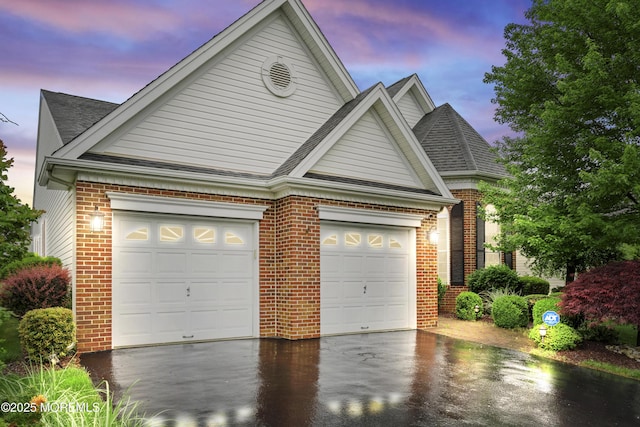 6 Beth Page Dr, Monroe, NJ 08831 - traditional-style home with driveway, brick siding, a garage, and roof with shingles