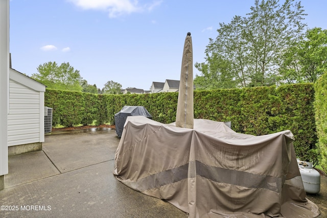 6 Beth Page Dr, Monroe, NJ 08831 - view of patio / terrace featuring a fenced backyard and central air condition unit
