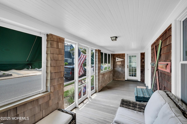 400 W Lake Ave, Bay Head, NJ 08742 - sunroom with wooden walls and wood finished floors