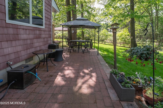 12 Hickory Dr, East Brunswick, NJ 08816 - view of patio featuring a gazebo and outdoor dining area