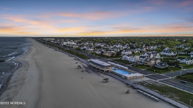 2009 Ocean Ave, Spring Lake, NJ 07762 - aerial view at dusk of view of water and beach and a residential view