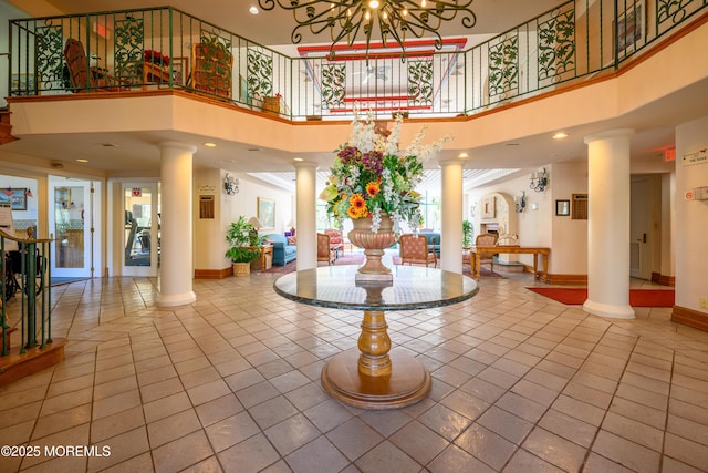 585 Waterford Dr, Manchester, NJ 08759 - lobby with a high ceiling and recessed lighting