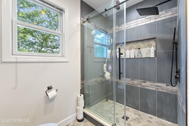 15 Creighton Cir, Old Bridge, NJ 08857 - full bath featuring healthy amount of natural light, a shower stall, and baseboards