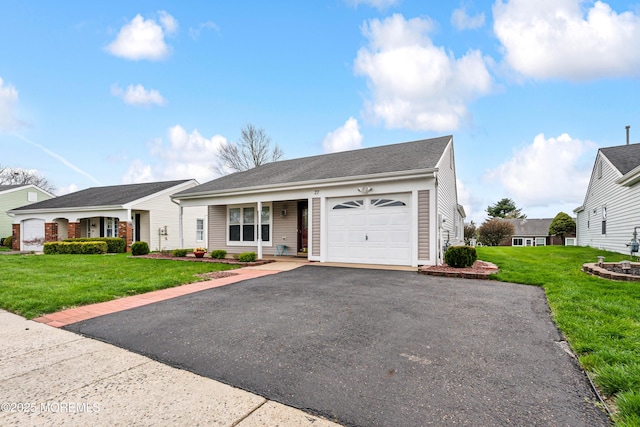 27 Gladstone Ave, Manchester, NJ 08759 - ranch-style home with a garage, a front yard, and asphalt driveway