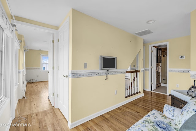 living room featuring light wood-style floors