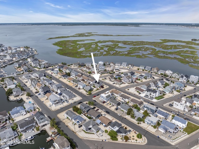 414 Hialeah Dr, Lavallette, NJ 08735 - aerial view of property's location with a large body of water and nearby suburban area