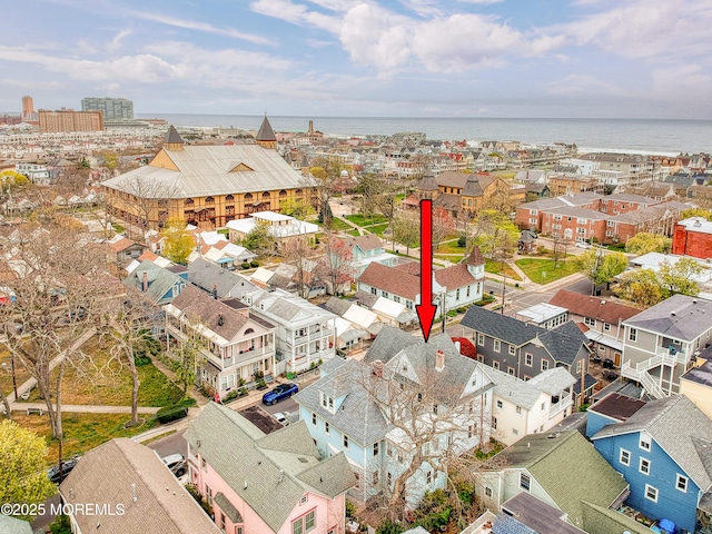 drone / aerial view of a large body of water