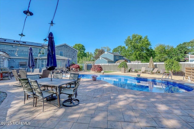 55 Yorktowne Dr, Manalapan, NJ 07726 - view of swimming pool featuring a patio area and a fenced backyard