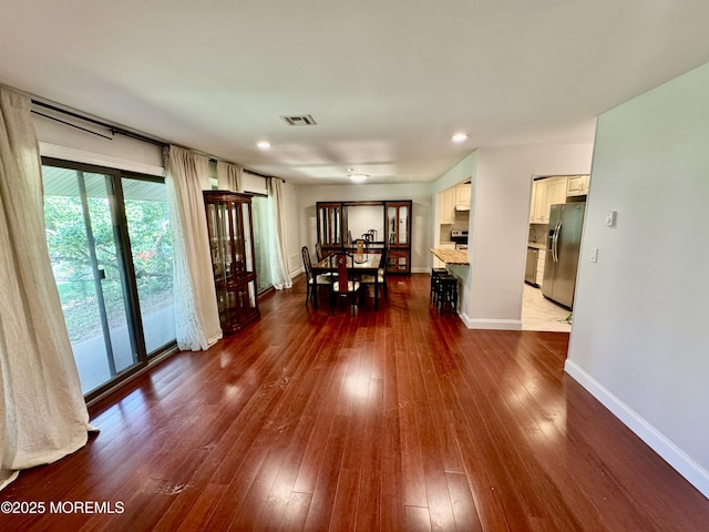 7 Danbury Ct, Red Bank, NJ 07701 - dining area featuring dark wood-type flooring and recessed lighting