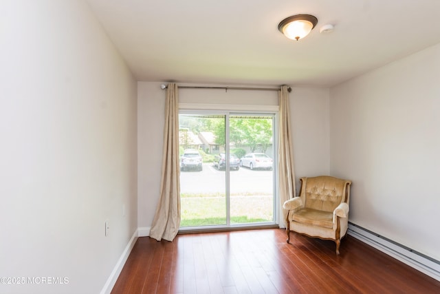 7 Danbury Ct, Red Bank, NJ 07701 - unfurnished room with a baseboard radiator and dark wood finished floors