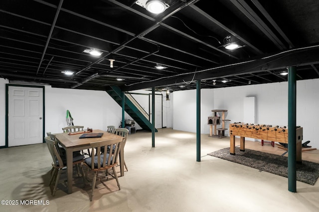 112 Deer Path Ln, Freehold, NJ 07728 - finished basement featuring stairway