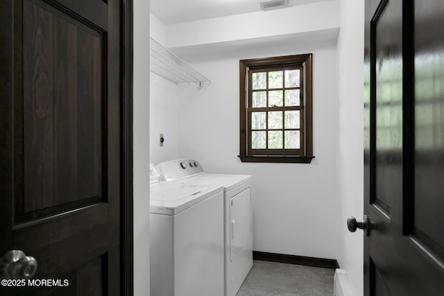 112 Deer Path Ln, Freehold, NJ 07728 - laundry room with washing machine and dryer and baseboards