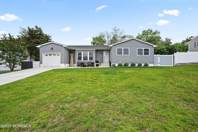 639 Longview Dr, Toms River, NJ 08753 - single story home with a garage, concrete driveway, entry steps, and a gate