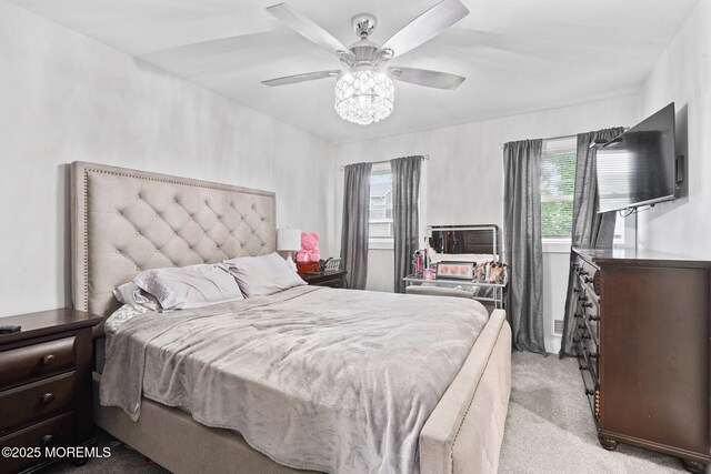 639 Longview Dr, Toms River, NJ 08753 - bedroom with light colored carpet and a ceiling fan