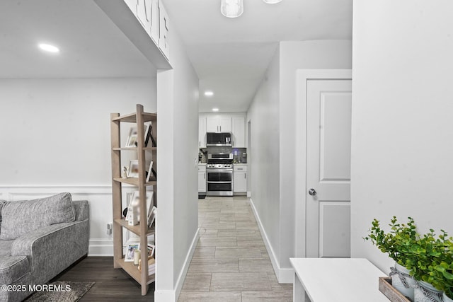 639 Longview Dr, Toms River, NJ 08753 - corridor with light wood-style flooring and recessed lighting