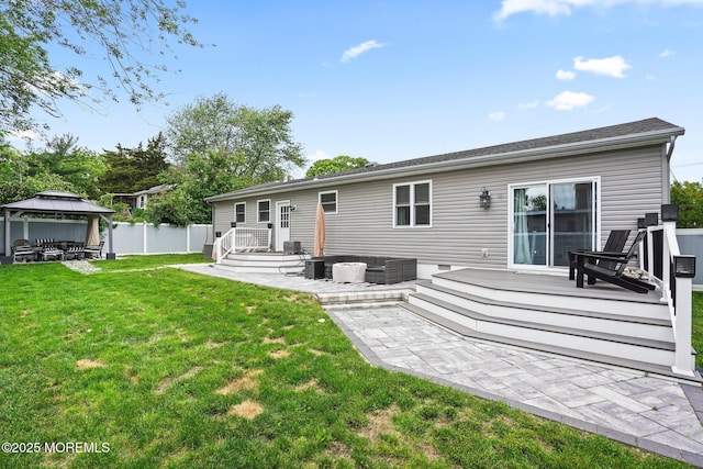 639 Longview Dr, Toms River, NJ 08753 - back of house with a gazebo, outdoor lounge area, and a patio