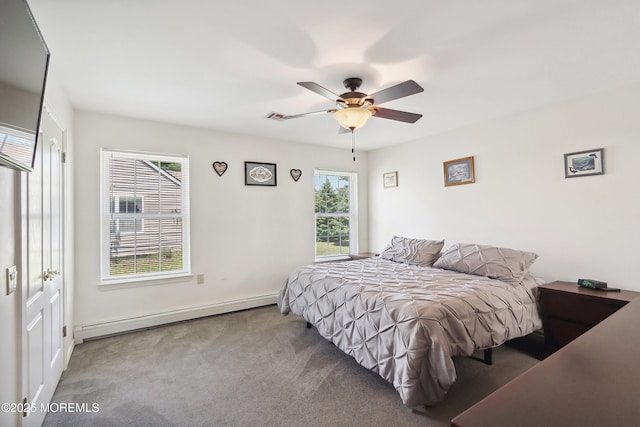 14 Winterton Dr, Toms River, NJ 08757 - carpeted bedroom featuring baseboard heating, ceiling fan, and baseboards