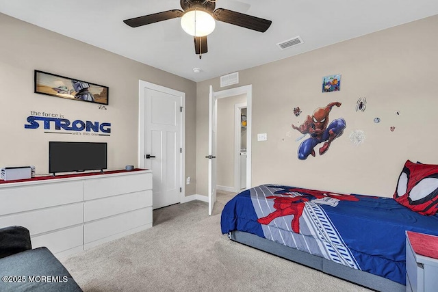 83 Weston Dr, Woolwich, NJ 08085 - bedroom featuring carpet floors, baseboards, and ceiling fan