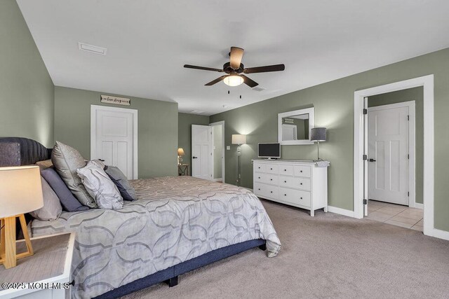 83 Weston Dr, Woolwich, NJ 08085 - carpeted bedroom featuring baseboards and ceiling fan