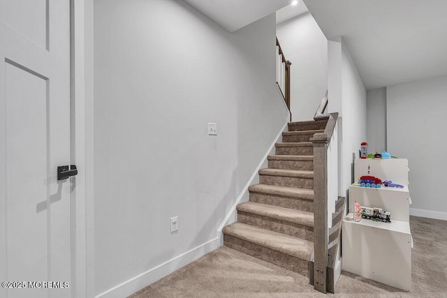 83 Weston Dr, Woolwich, NJ 08085 - staircase with baseboards and carpet floors