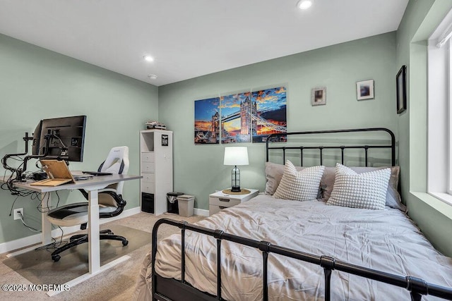 83 Weston Dr, Woolwich, NJ 08085 - carpeted bedroom featuring baseboards, recessed lighting, and a desk