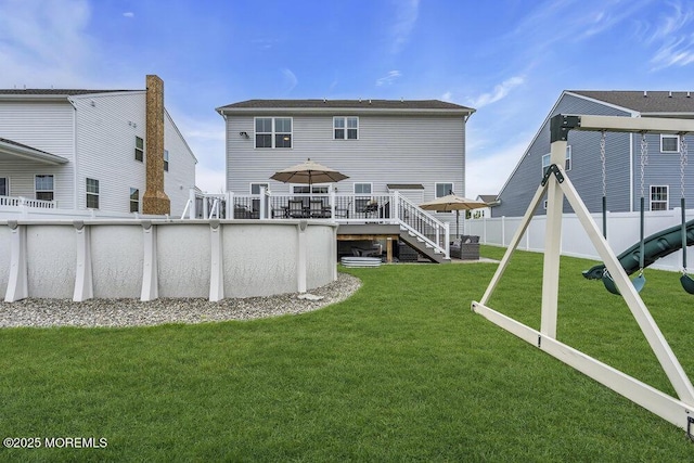 83 Weston Dr, Woolwich, NJ 08085 - back of house with a deck and stairs