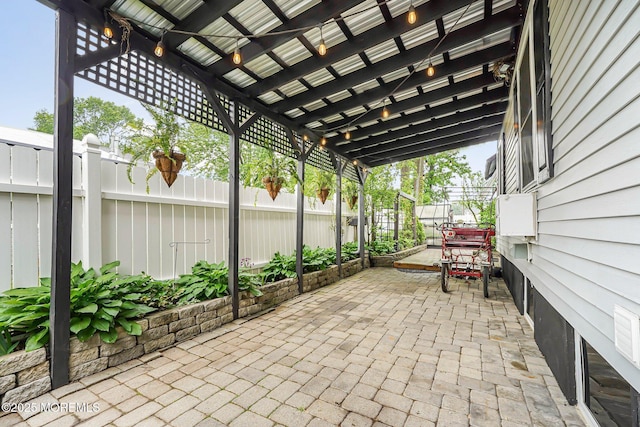 view of patio / terrace featuring a fenced backyard