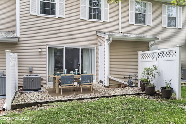 21 Steeple Chase Ct, Tinton Falls, NJ 07724 - rear view of property with central air condition unit and a patio area