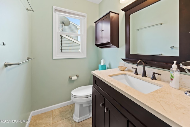 44 Cabana Dr, Brick, NJ 08723 - half bath featuring baseboards, toilet, tile patterned flooring, and vanity