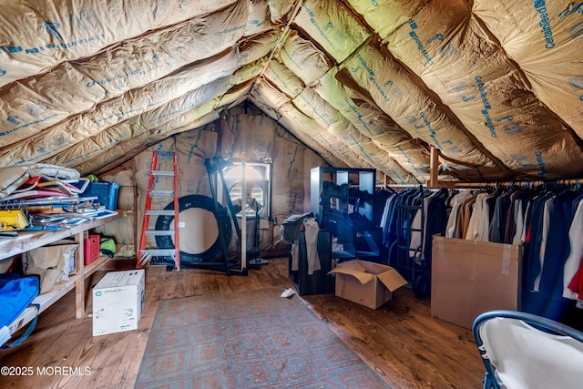 view of attic