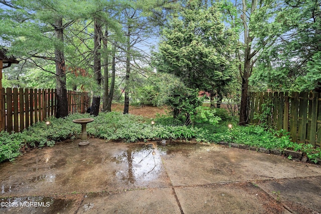view of fenced backyard