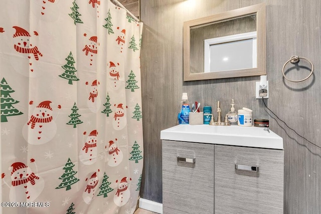 243 6th Ave, Long Branch, NJ 07740 - full bath with vanity and curtained shower