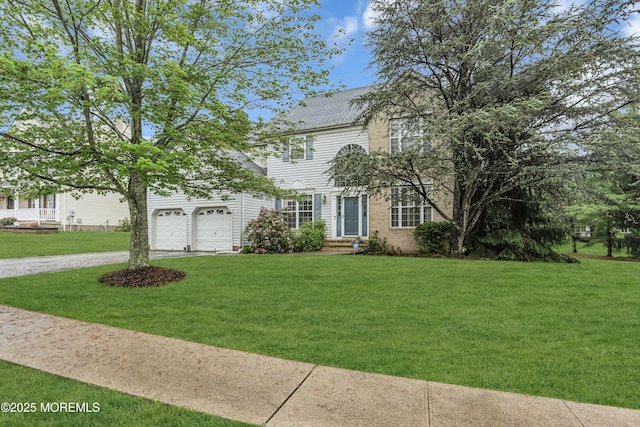 6 Cardinal Way, Raritan, NJ 08869 - view of front facade featuring a front lawn, concrete driveway, and a garage