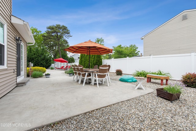 251 Worth St, Brick, NJ 08724 - view of patio with a fenced backyard and outdoor dining area