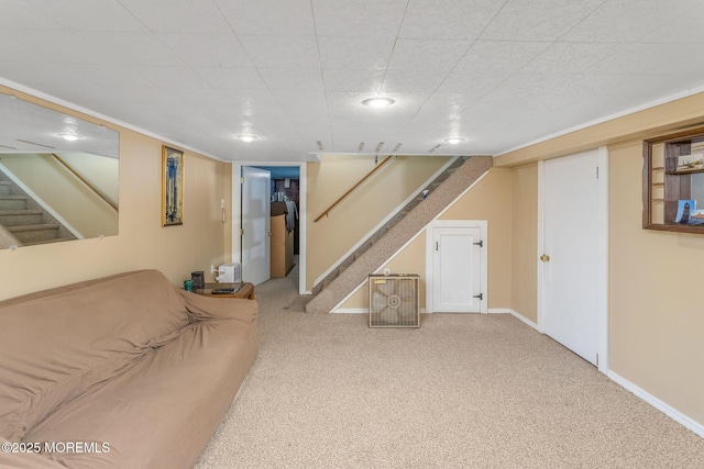 19 Kenyon Dr, Plumsted, NJ 08533 - finished basement featuring stairs, carpet flooring, and baseboards