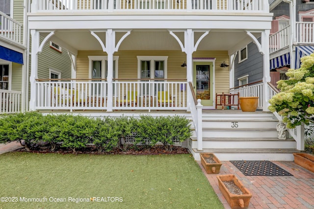 35 Embury Ave, Ocean Grove, NJ 07756 - doorway to property with covered porch