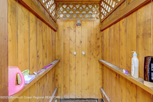 35 Embury Ave, Ocean Grove, NJ 07756 - stairs featuring wooden walls