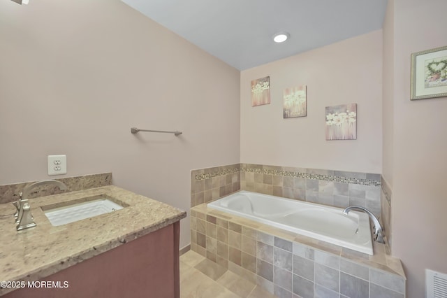 23 Woodpecker Way, Marlboro, NJ 07746 - full bath featuring a garden tub, vanity, and tile patterned flooring