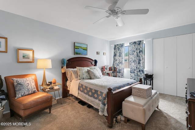 11 Joyce Ct, Tinton Falls, NJ 07724 - bedroom with carpet, a ceiling fan, and a closet
