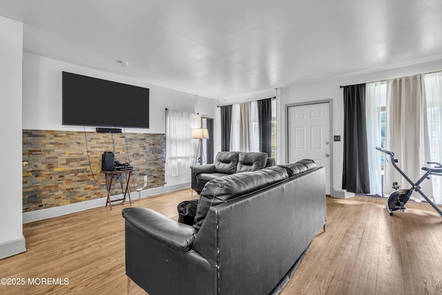 23 Vought Ave, Freehold, NJ 07728 - living area with light wood-style floors and baseboards