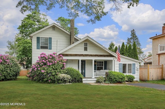 view of front of home with a porch