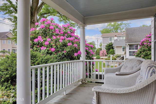 balcony with covered porch